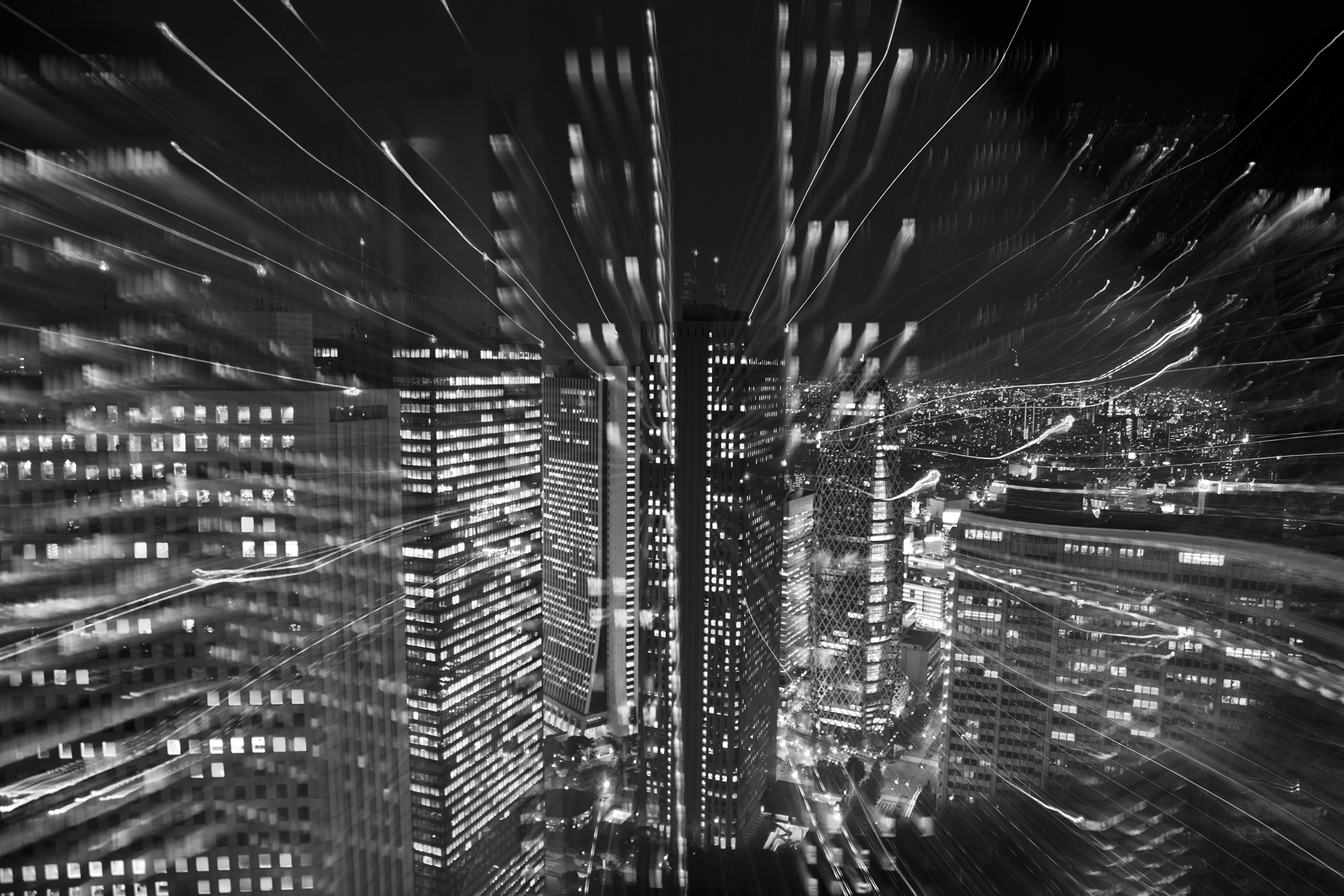 Defocussed Tokyo City Lights
